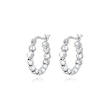 925 Silver Minimalist Geometric Drop Earrings Niche Hoop Jewelry