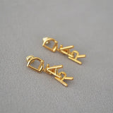 925 Silver DEAR Drop Earrings For Female