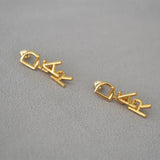 925 Silver DEAR Drop Earrings For Female