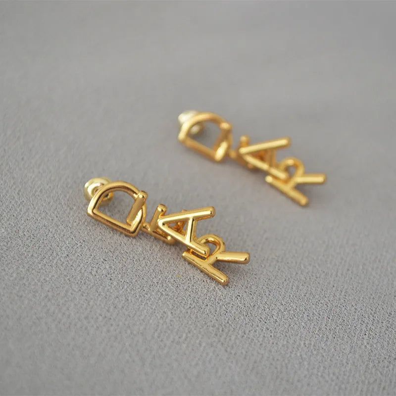 925 Silver DEAR Drop Earrings For Female