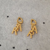 925 Silver DEAR Drop Earrings For Female