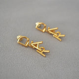 925 Silver DEAR Drop Earrings For Female