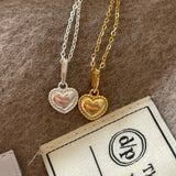 925 Silver Heart Necklace Pendant Collar Choker Jewelry