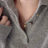 925 Silver Heart Necklace Pendant Collar Choker Jewelry