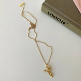 925 Silver Mini Angel Necklace Pendants 18K Clavicle Pendant Necklace