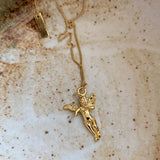 925 Silver Mini Angel Necklace Pendants 18K Clavicle Pendant Necklace