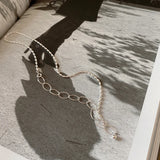 925 Silver Olive Bead Clavicle Necklace for Women