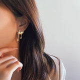 925 Silver Retro Bee Earrings Asymmetrical Animal Jewelry