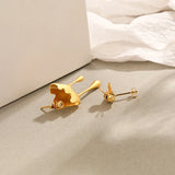 925 Silver Retro Bee Earrings Asymmetrical Animal Jewelry