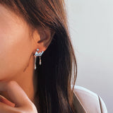 925 Silver Retro Bee Earrings Asymmetrical Animal Jewelry