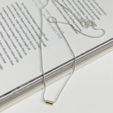 925 Silver Tube Bead Chain Necklace Clavicle Chain Jewelry