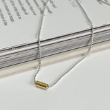 925 Silver Tube Bead Chain Necklace Clavicle Chain Jewelry