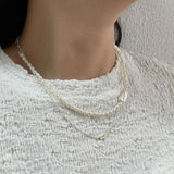 925 Silver Tube Bead Chain Necklace Clavicle Chain Jewelry