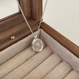 925 Silver Sunflower Necklace French Jewelry