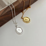 925 Silver Sunflower Necklace French Jewelry