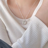 925 Silver Sunflower Necklace French Jewelry