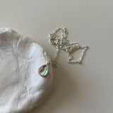 925 Sterling Silver Water Drop Necklace Personality Wild Accessories