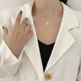 925 Sterling Silver Water Drop Necklace Personality Wild Accessories