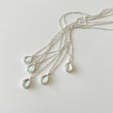 925 Sterling Silver Water Drop Necklace Personality Wild Accessories