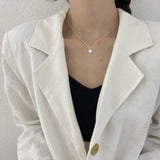 925 Sterling Silver Water Drop Necklace Personality Wild Accessories