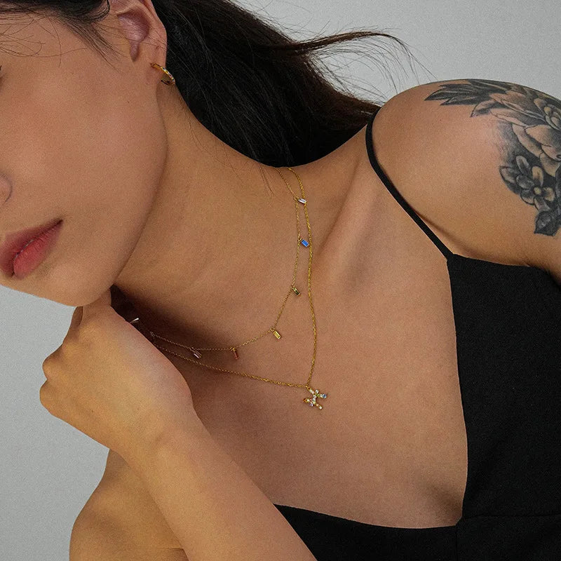 925 Silver Zodiac Necklace with Zircon Pendant