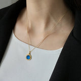 925 Sterling Silver Angel Magic Crystal Necklace for Women