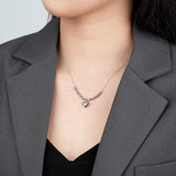 925 Silver Personalized Bamboo Heart Necklace Pendant