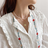 925 Silver Coin Pendant Necklace Bohemian Clavicle Jewelry