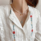 925 Silver Coin Pendant Necklace Bohemian Clavicle Jewelry