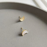 925 Silver Shell Moon Earrings Women Summer Party Jewelry