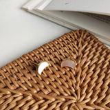 925 Silver Shell Moon Earrings Women Summer Party Jewelry