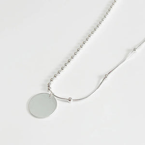 925 Silver Coin Bead Chain Necklace for Women