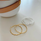 925 Sterling Silver Twist Drop Hoop Earrings