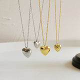 925 Silver Irregular Love Necklace Pendant Niche Stackable Jewelry