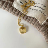 925 Silver Letter S Clavicle Chain Pendant Necklace