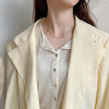 925 Silver Round Sequin Chain Necklace Choker Collar Statement Jewelry