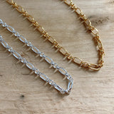 925 Silver Hollow Chain Choker Necklace for Women