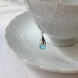 925 Silver Opal Clavicle Chain Necklace for Women