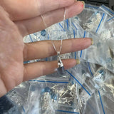 925 Silver Opal Clavicle Chain Necklace for Women
