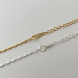 925 Sterling Silver Small Cube Chain Necklace for Women