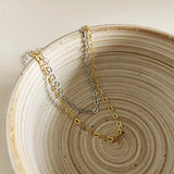 925 Silver Sparkling Heart Necklace Clavicle Chain Jewelry Women