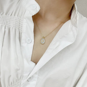 925 Silver Tulip Shell Pendant Necklace for Women