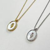 925 Silver Tulip Shell Pendant Necklace for Women