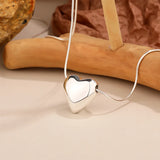 925 Sterling Silver Vintage Snake Bone Chain Necklace Pendant