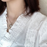 925 Silver Love Hearts Necklace Pendant for Women