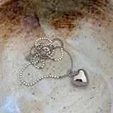 925 Silver Love Hearts Necklace Pendant for Women