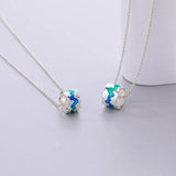 Sterling Silver Starry Sky Couple Necklace