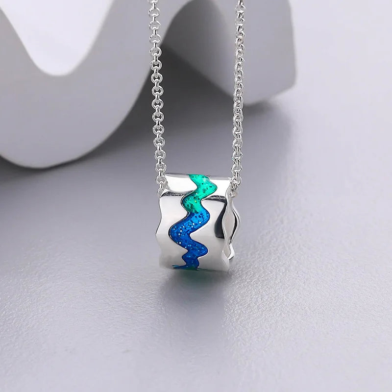 Sterling Silver Starry Sky Couple Necklace