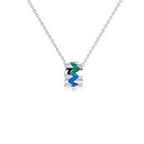 Sterling Silver Starry Sky Couple Necklace