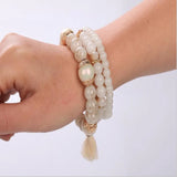 Bohemia Women's Charm Beads Bracelet Set 3Pcs/Lot